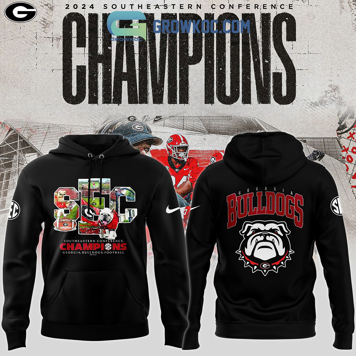 Georgia Bulldogs Go Dawgs Champions Of SEC Championship 2024 Hoodie T Shirt2B1 CVNRB