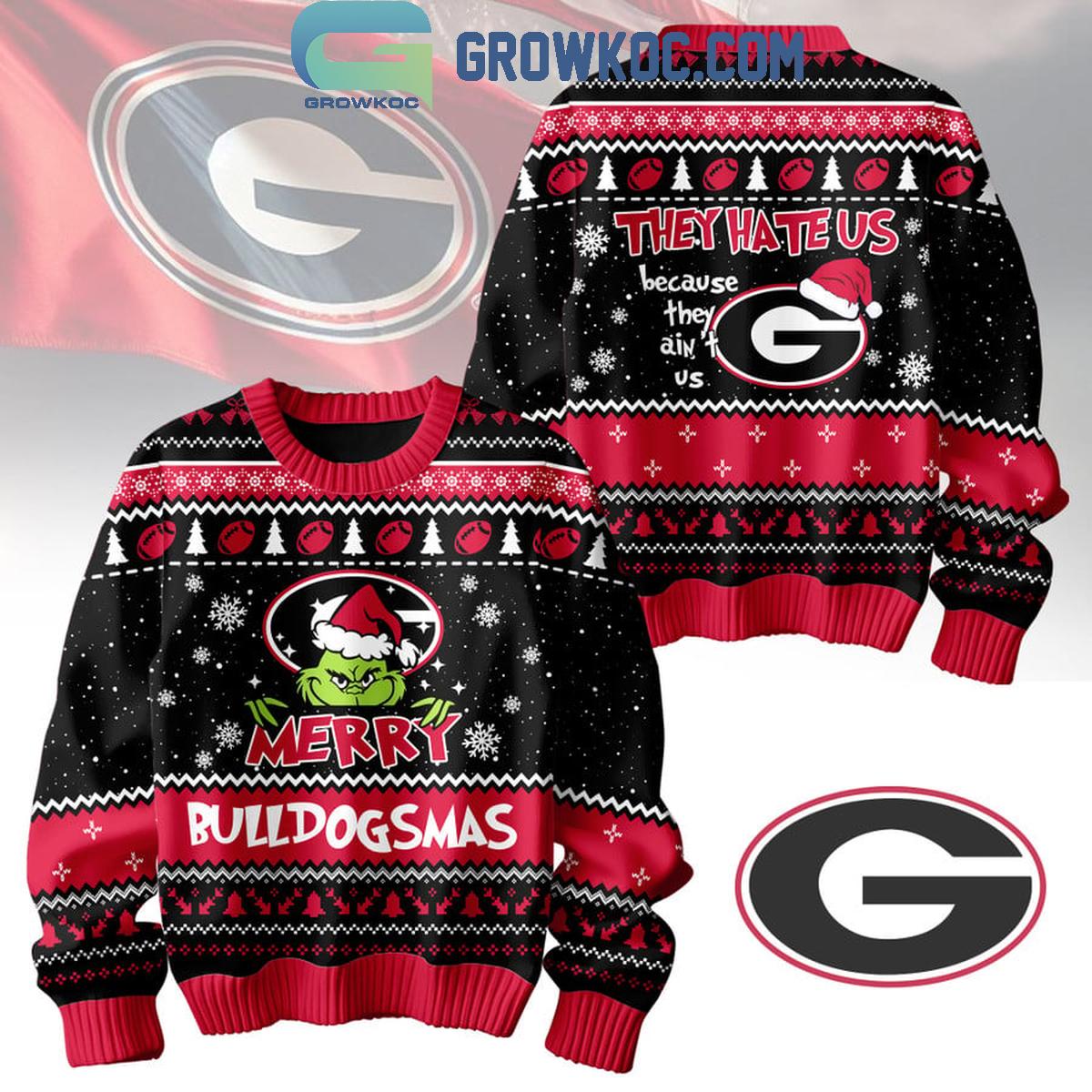 Georgia Bulldogs Grinch Christmas Merry Bulldogsmas Ugly Sweater 1 CRZvE