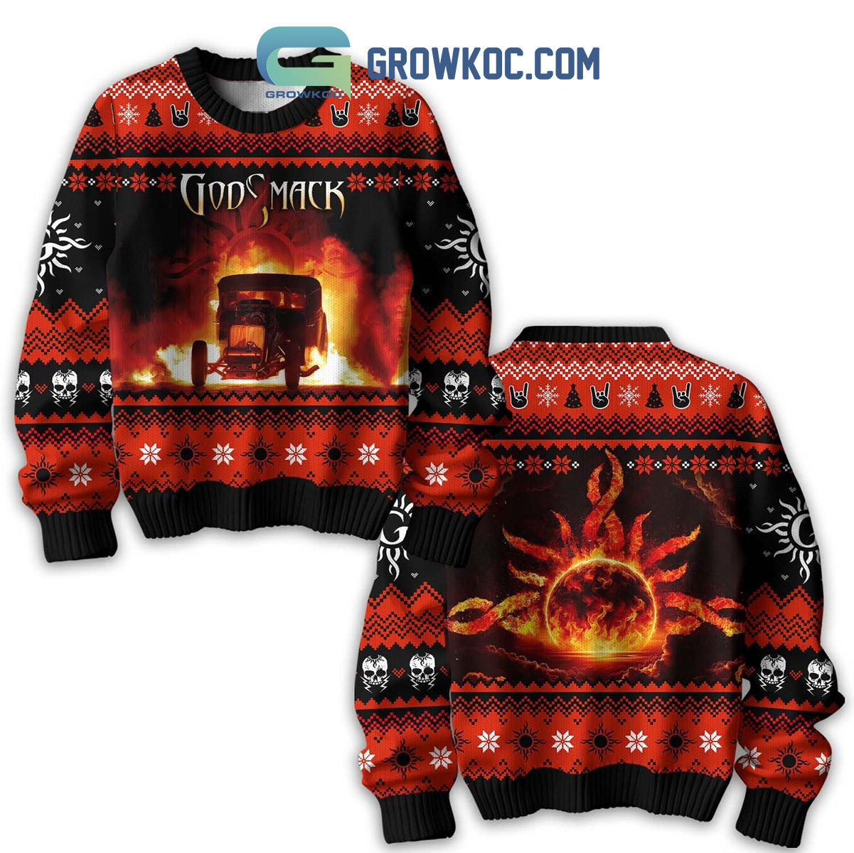Godsmack Rock Metal Band 2024 Christmas Fan Ugly Sweater2B1 bsQ9u