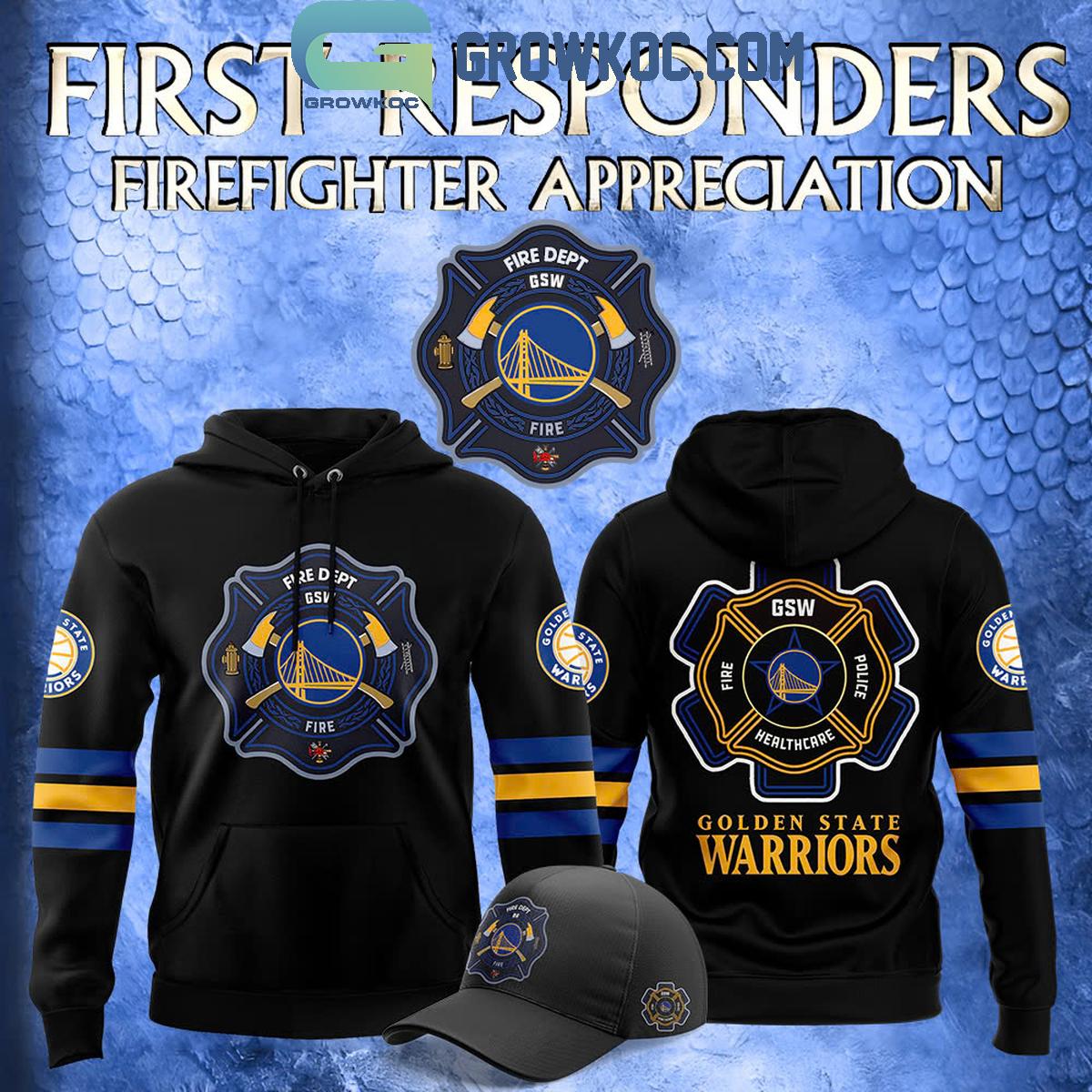 Golden State Warriors Night Of 2024 Firefighter Appreciation Celebrate Hoodie T Shirt 1 eIRWs