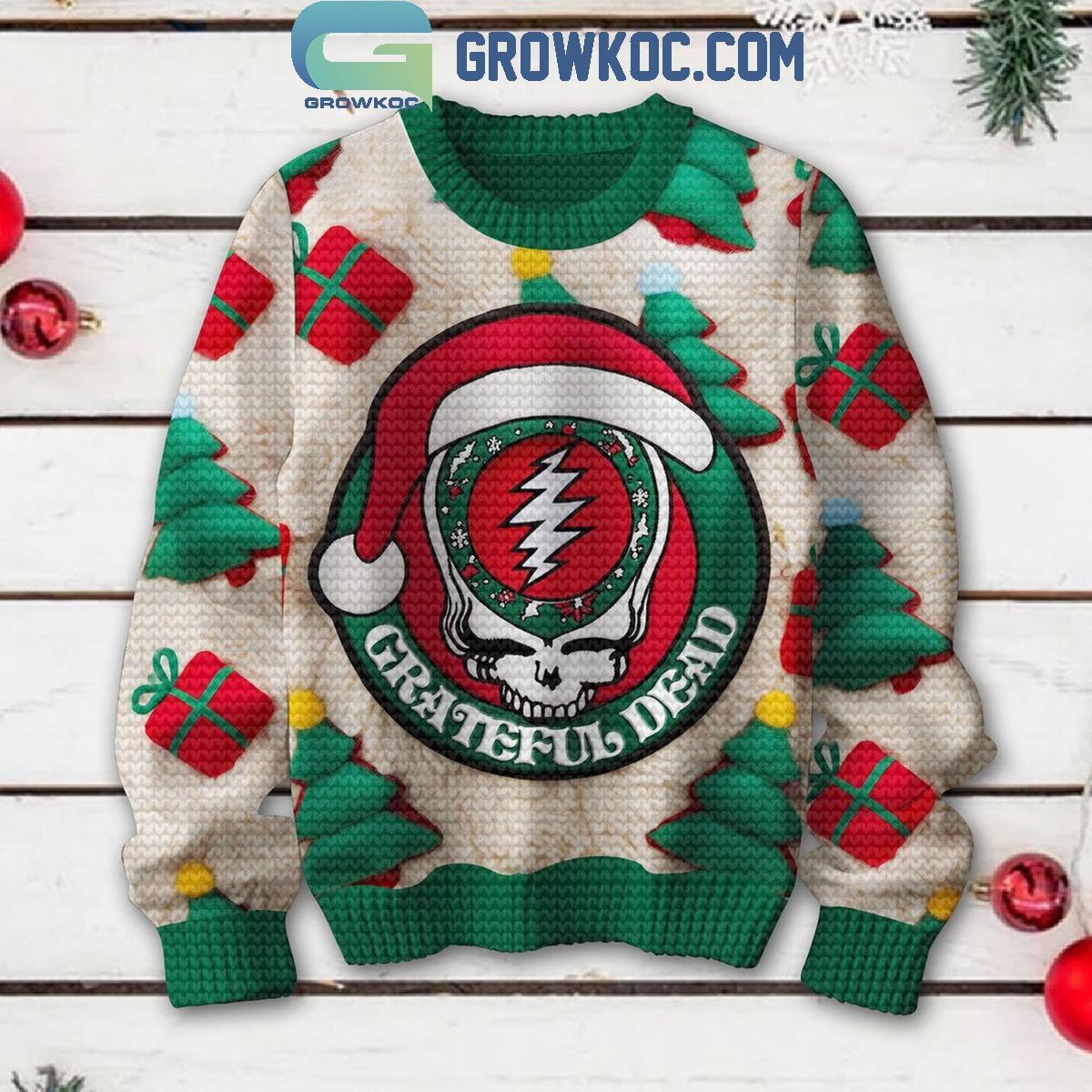 Grateful Dead 2024 Holly Jolly Christmas Ugly Sweater 1 dnSVe