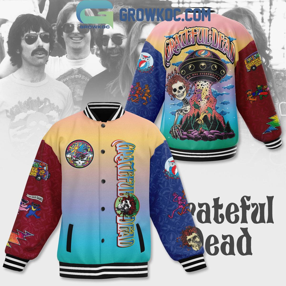 Grateful Dead Nothing Left To Do But Smile Baseball Jacket 1 hPfTB