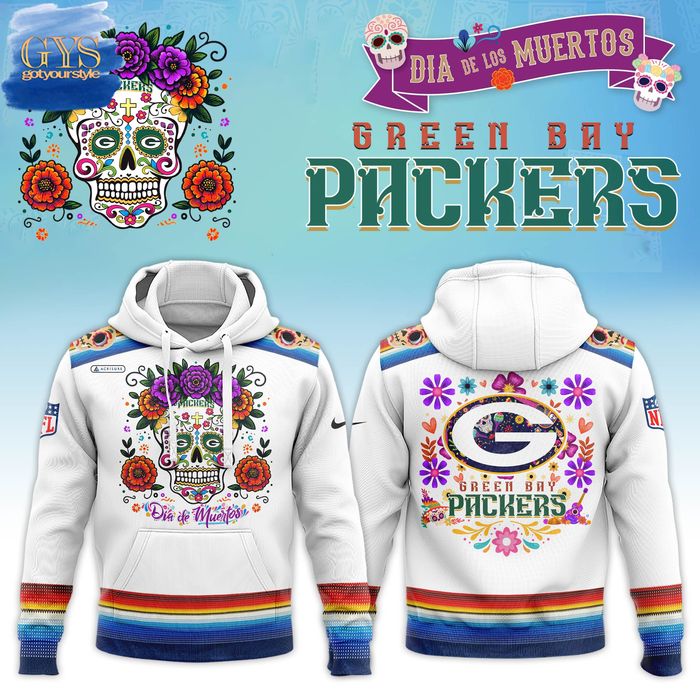 Green Bay Packers 2024 Dia De Los Muertos Hoodie 1