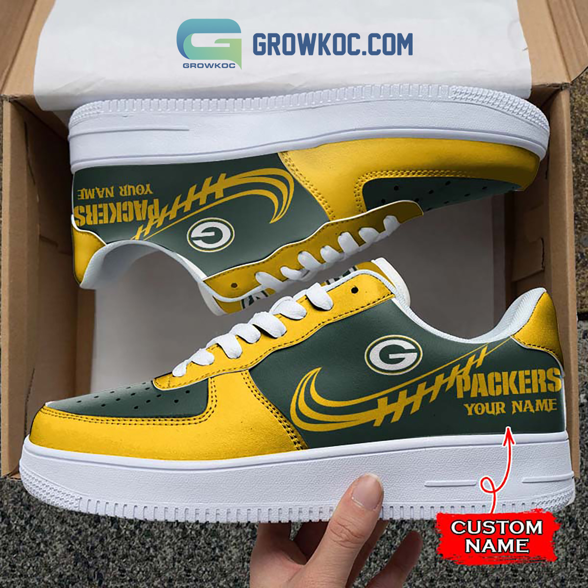 Green Bay Packers Personalized Air Force 1 Sneaker2B1 3WzHq