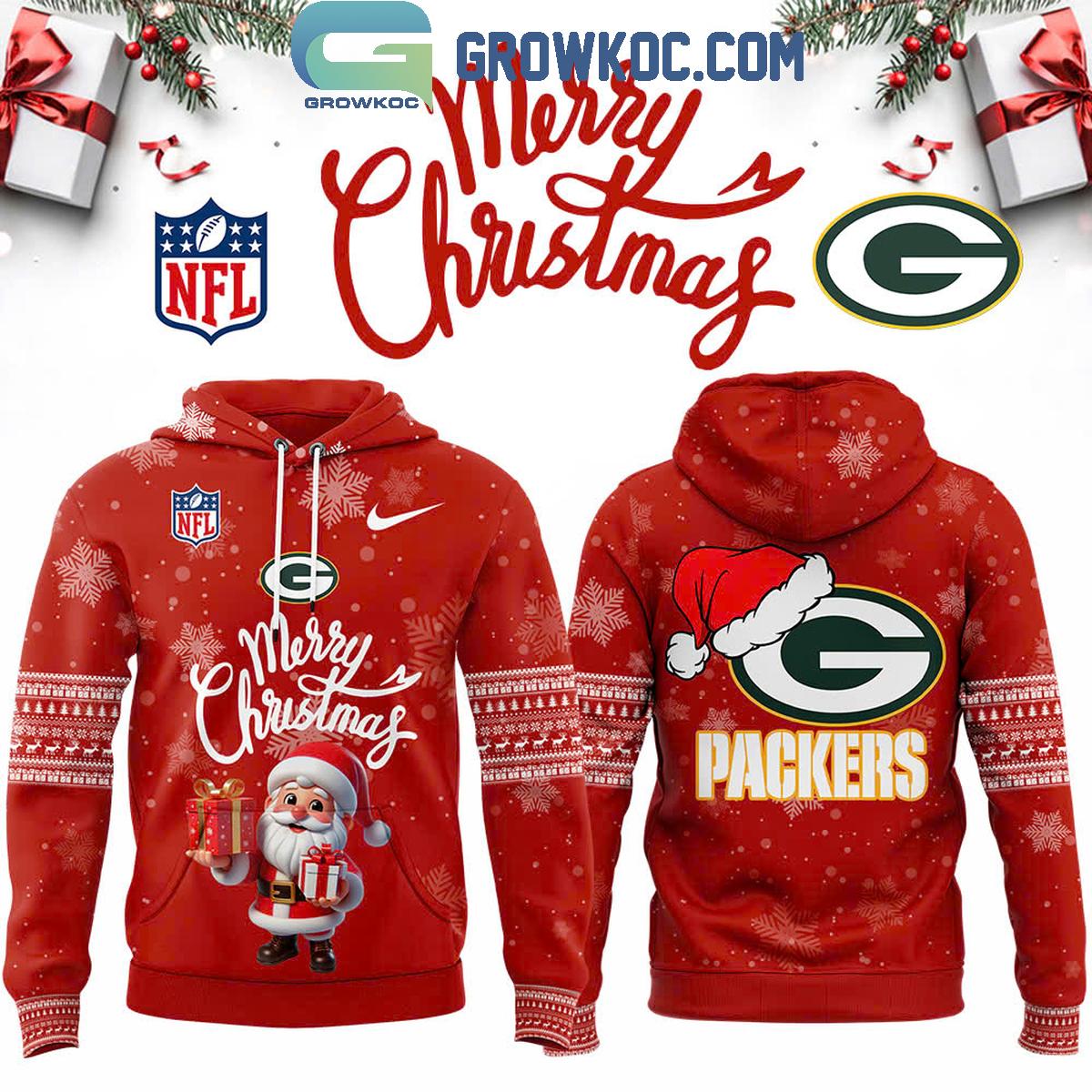 Green Bay Packers Santa Claus 2024 Merry Christmas Festive Hoodie T Shirt 1 XECKd