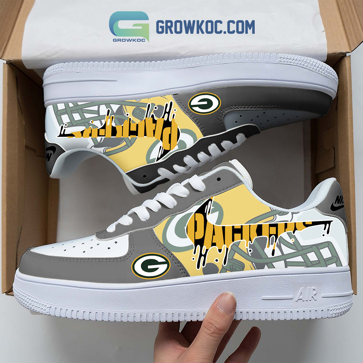 Green Bay Packers Team Logo Fan Air Force 1 Shoes2B1 Ph5iv