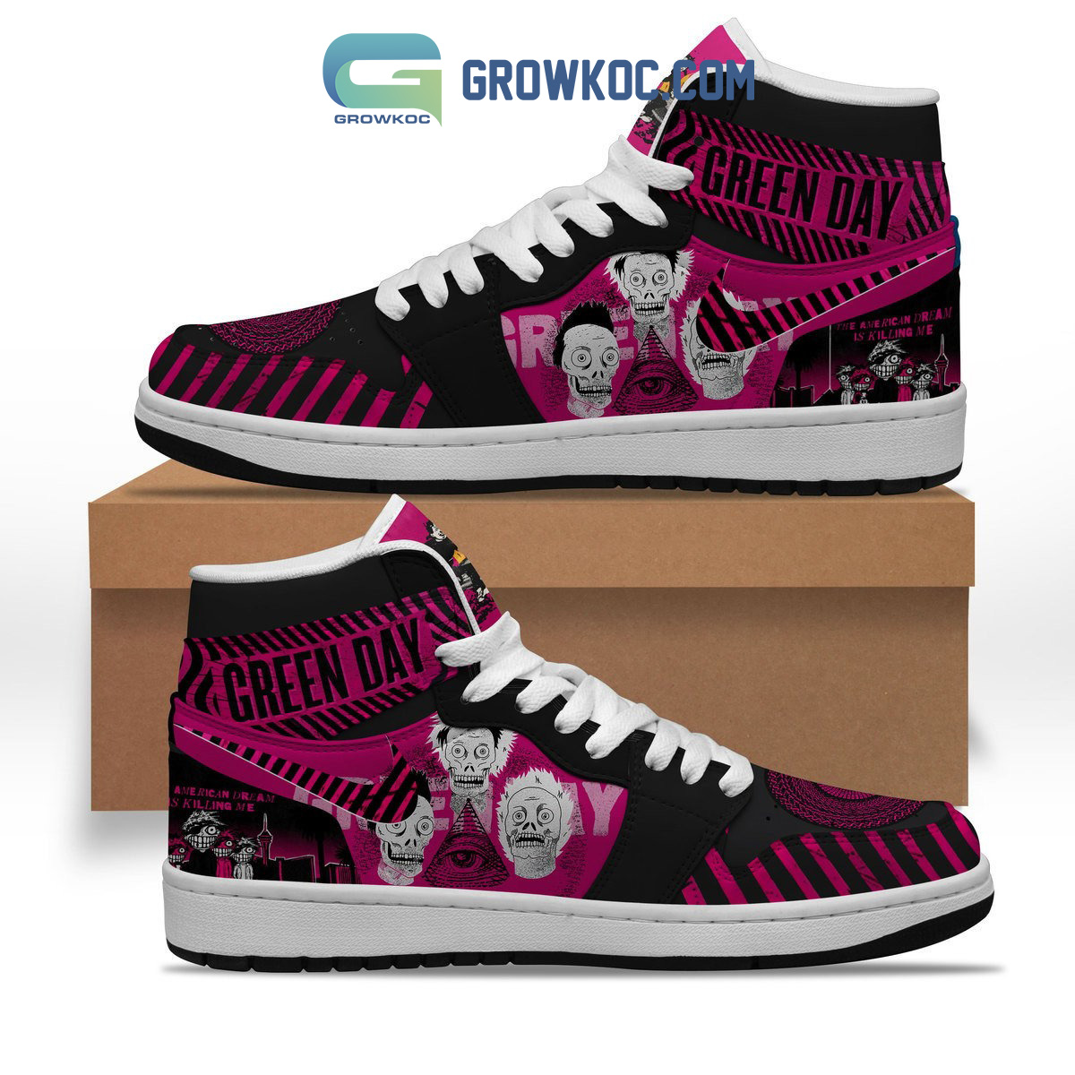 Green Day Fan Love Air Jordan 1 Shoes2B1 f1eEn