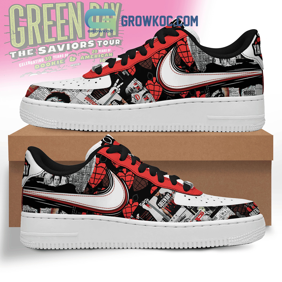 Green Day The Saviors Tour Fan Air Force 1 Shoes2B1 1buNQ