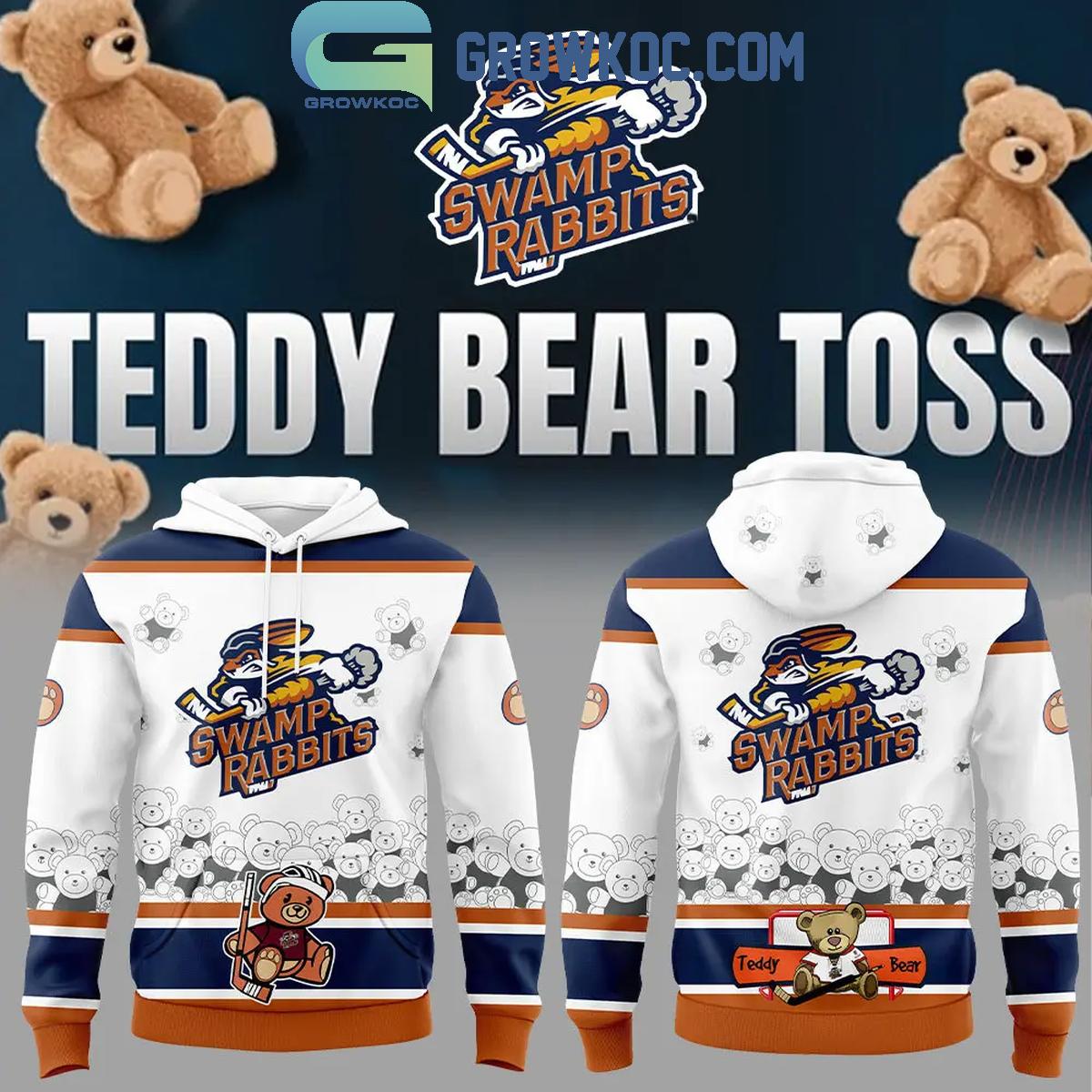 Greenville Swamp Rabbits Teddy Toss Tradition Hockey Hoodie T Shirt 1 e39dj