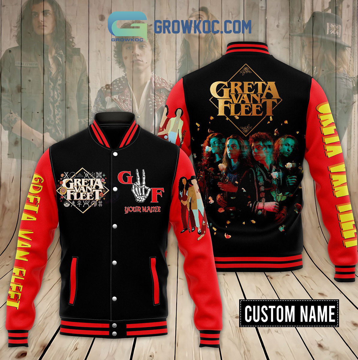 Greta Van Fleet Rock Highway Tune Personalized Baseball Jacket2B1 WsAMr