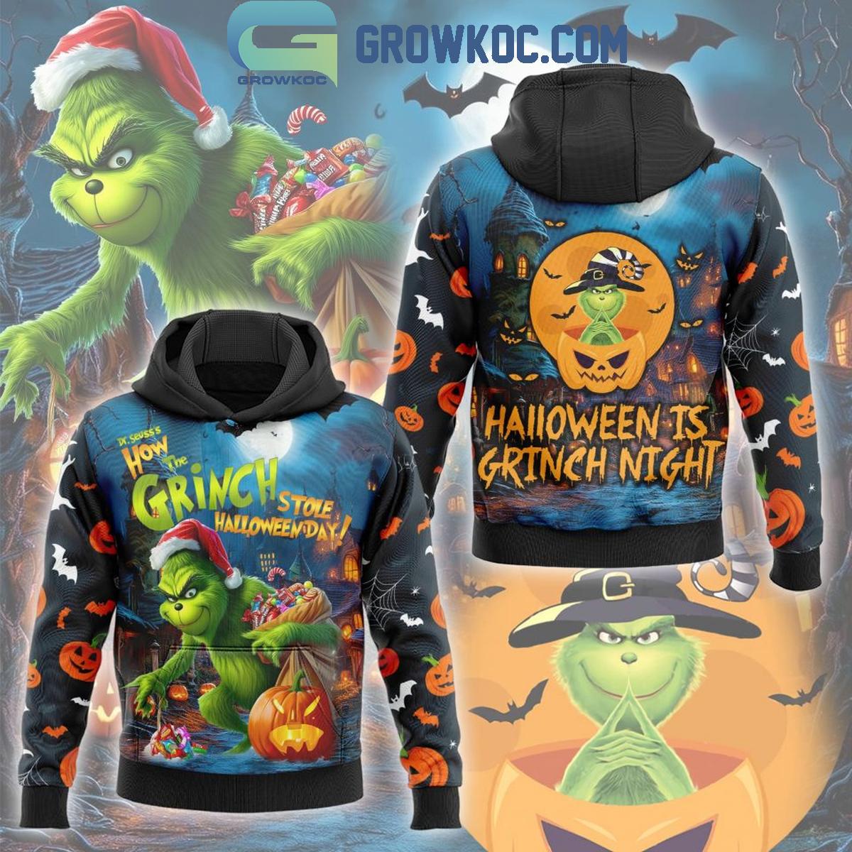 Grinch Halloween Is Grinch Night How Grinch Stole Halloweens Day Hoodie T Shirt 1 rmIq5