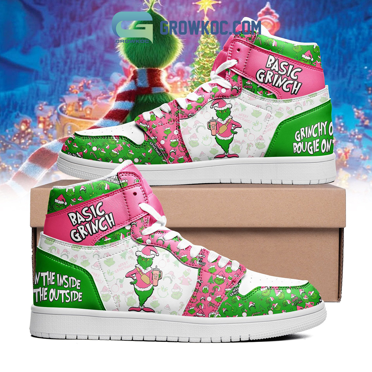Grinch On The Inside Bougie On The Outside Basic Grinch Air Jordan Shoe2B1 KlrKC