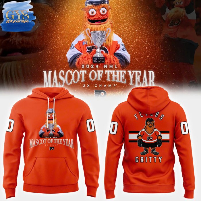 Gritty Philadelphia Flyers Mascot Of The Year 2024 Hoodie 1
