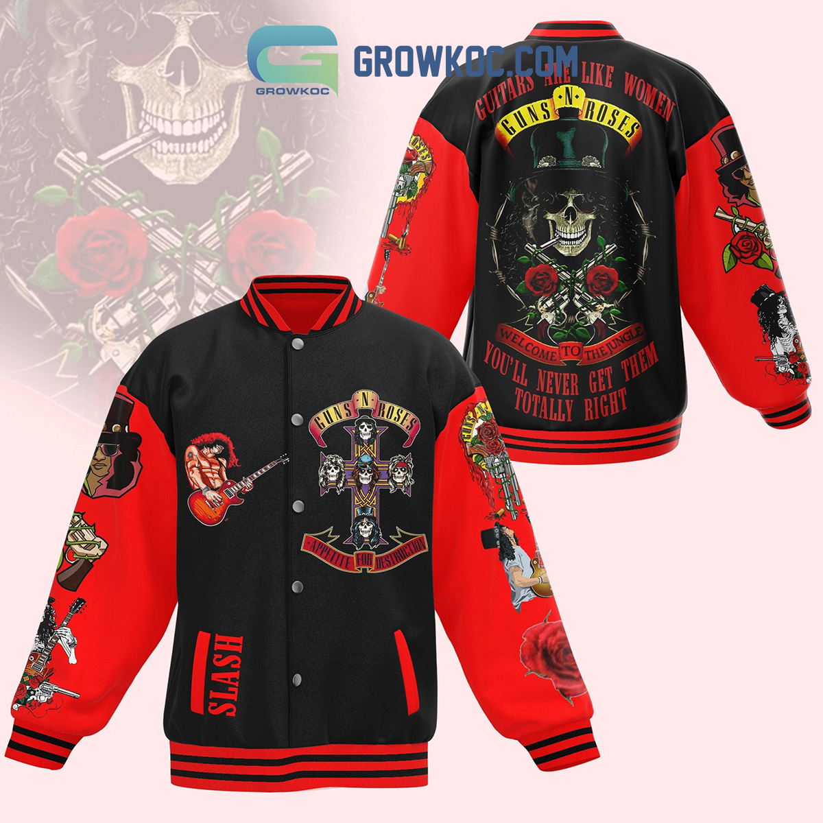 Gun N Roses Valentines Day Baseball Jacket2B1 qGFFV