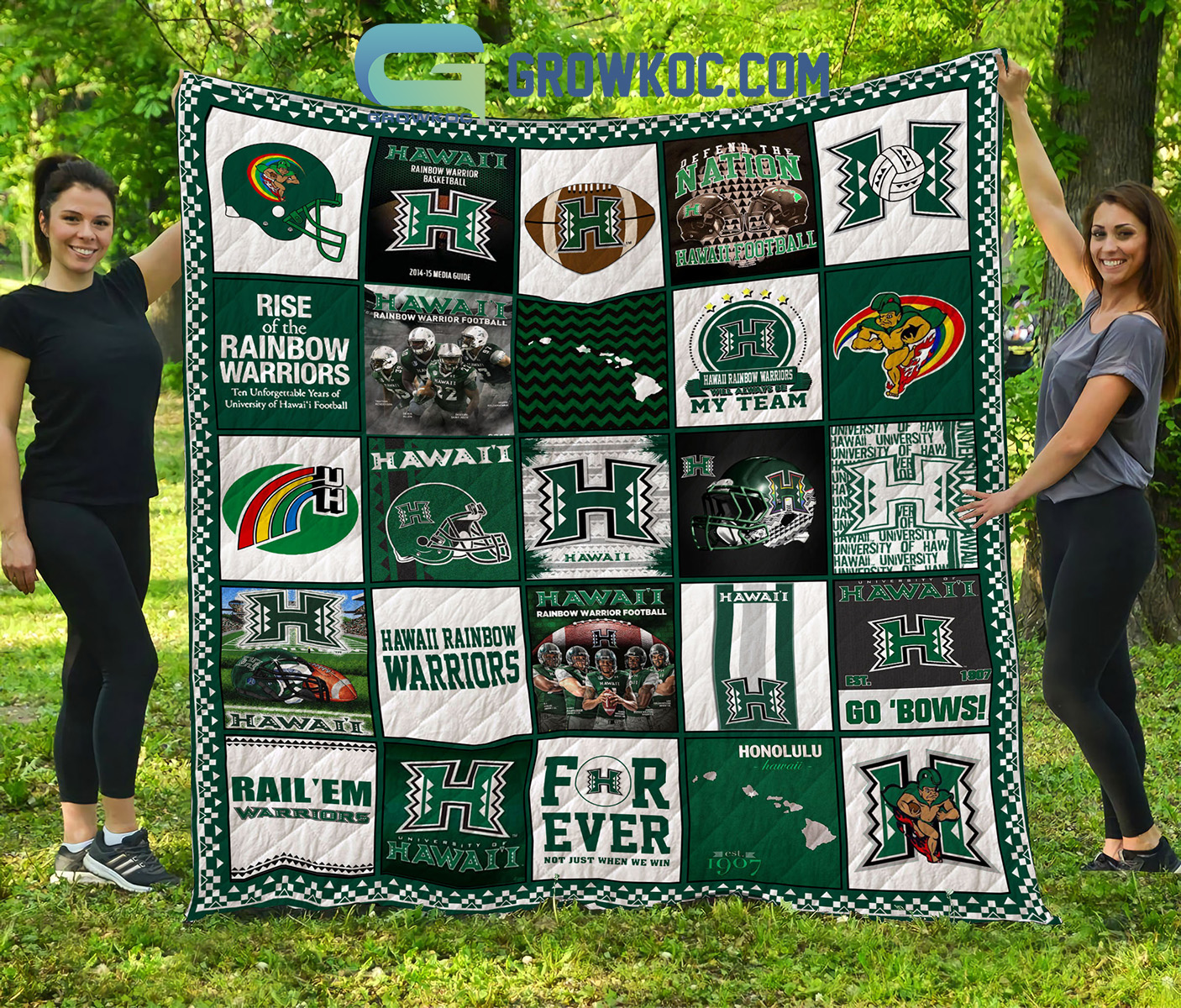 HAWAII RAINBOW WARRIORS NCAA Collection Design Fleece Blanket Quilt2B1 3qsXi