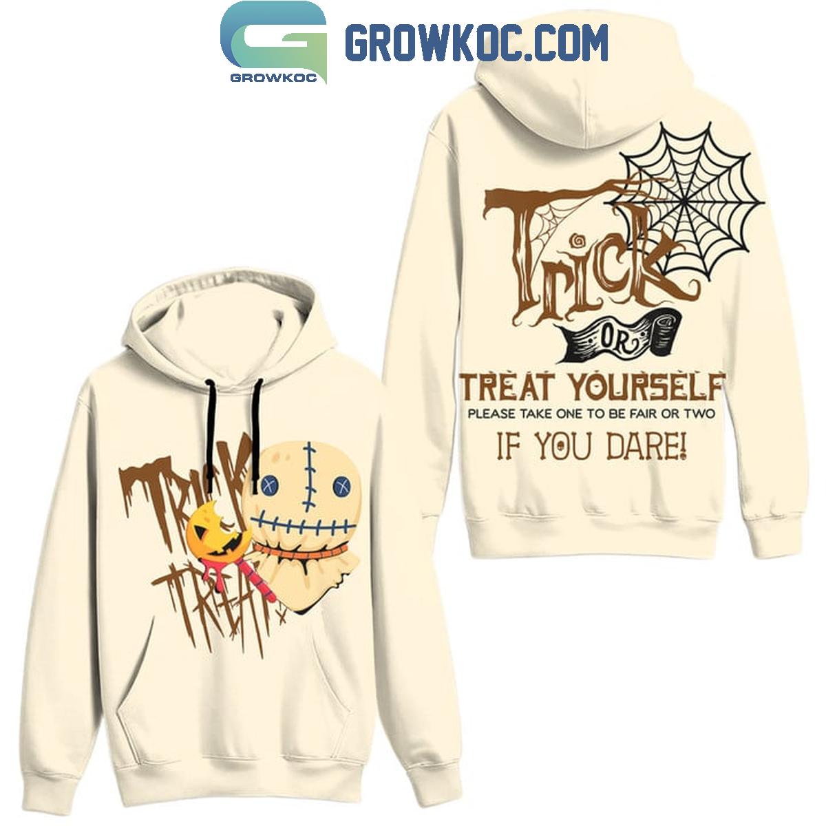 Halloween Trick Or Treat Yourself Please Take One To Be Fair Hoodie T Shirt 1 iYeup