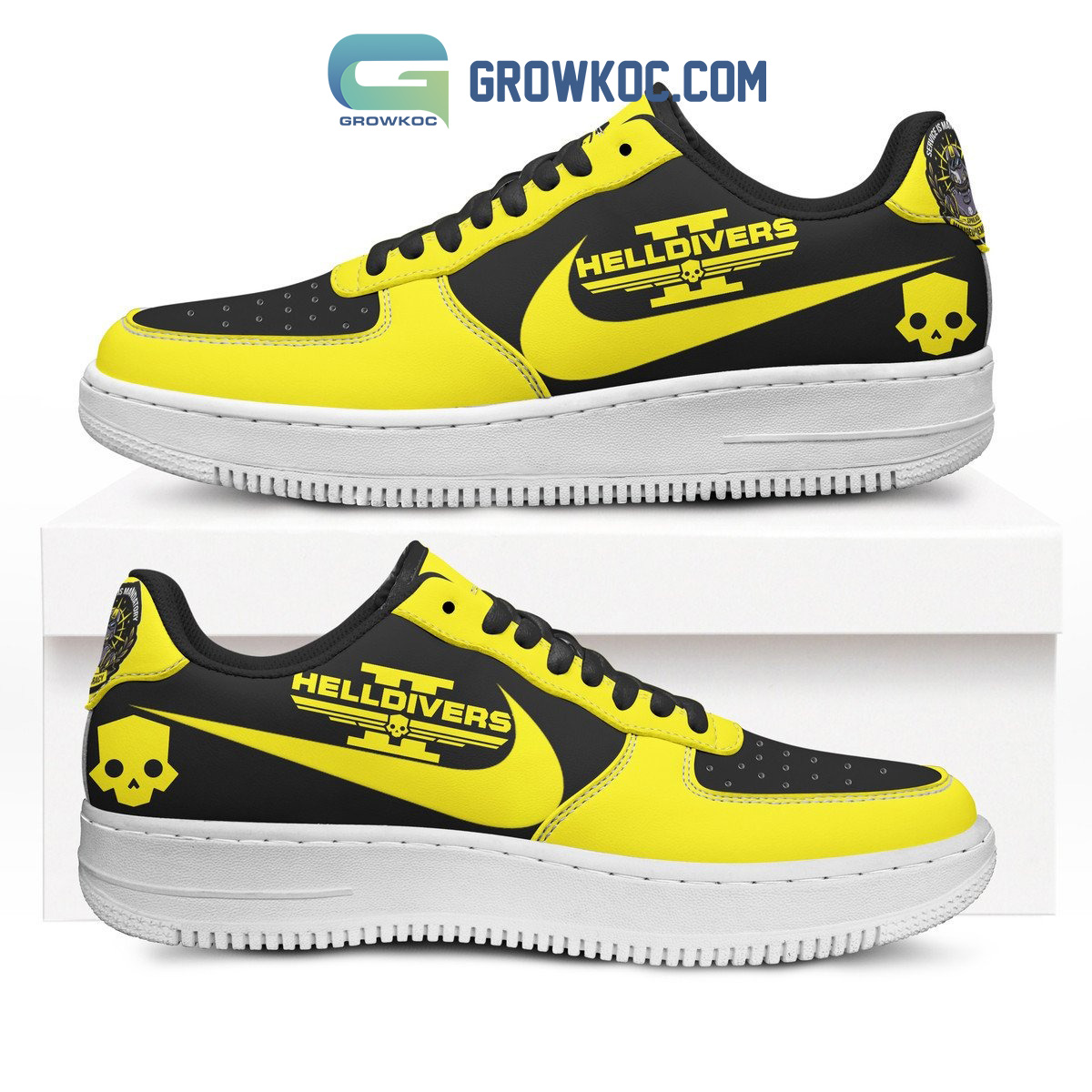 Helldivers Black And Yellow Design Air Force 1 Shoes2B1 Tu0za