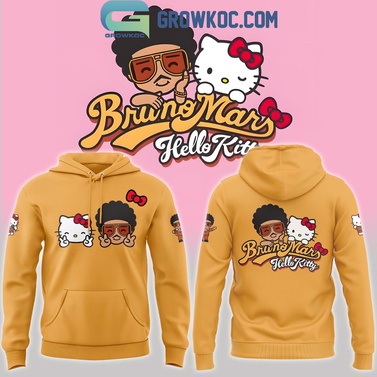 Hello Kitty Bruno Mars Stay Cool 2024 Orange Hoodie T Shirt 1 awfjy