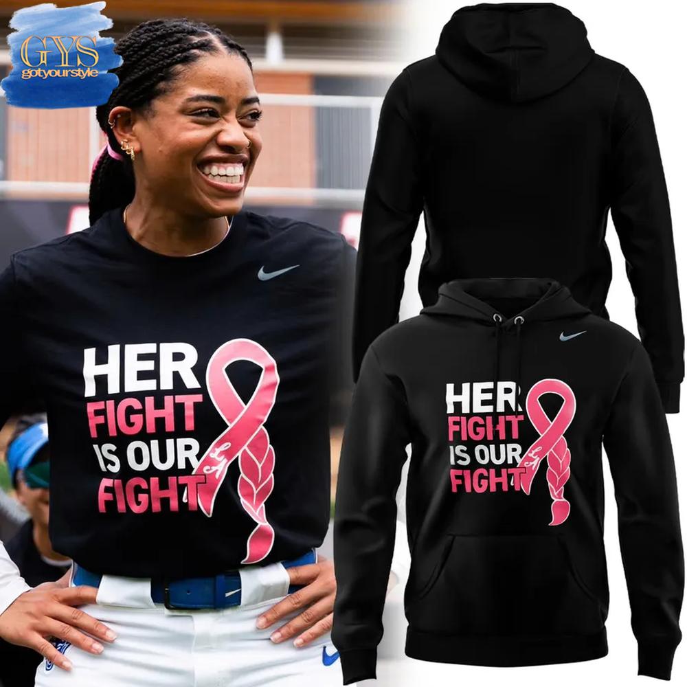 Her Fight Is Our Fight Breast Cancer Awareness Hoodie 1