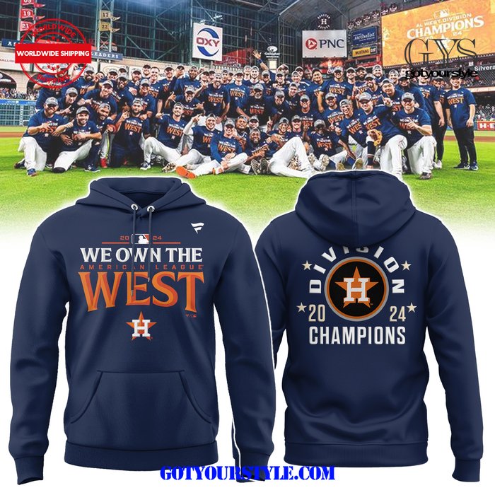 Houston Astros American League West Division 2024 Champions Hoodie 1