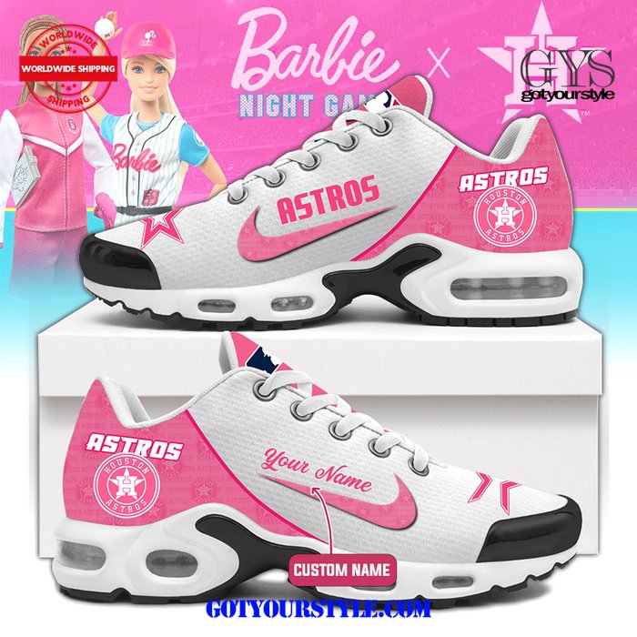 Houston Astros Pink Barbie Air Max Sport Shoes 1