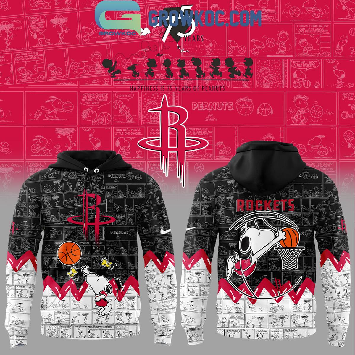 Houston Rockets 75 Years Snoopy Peanuts Hoodie T Shirt 1 3wPSa