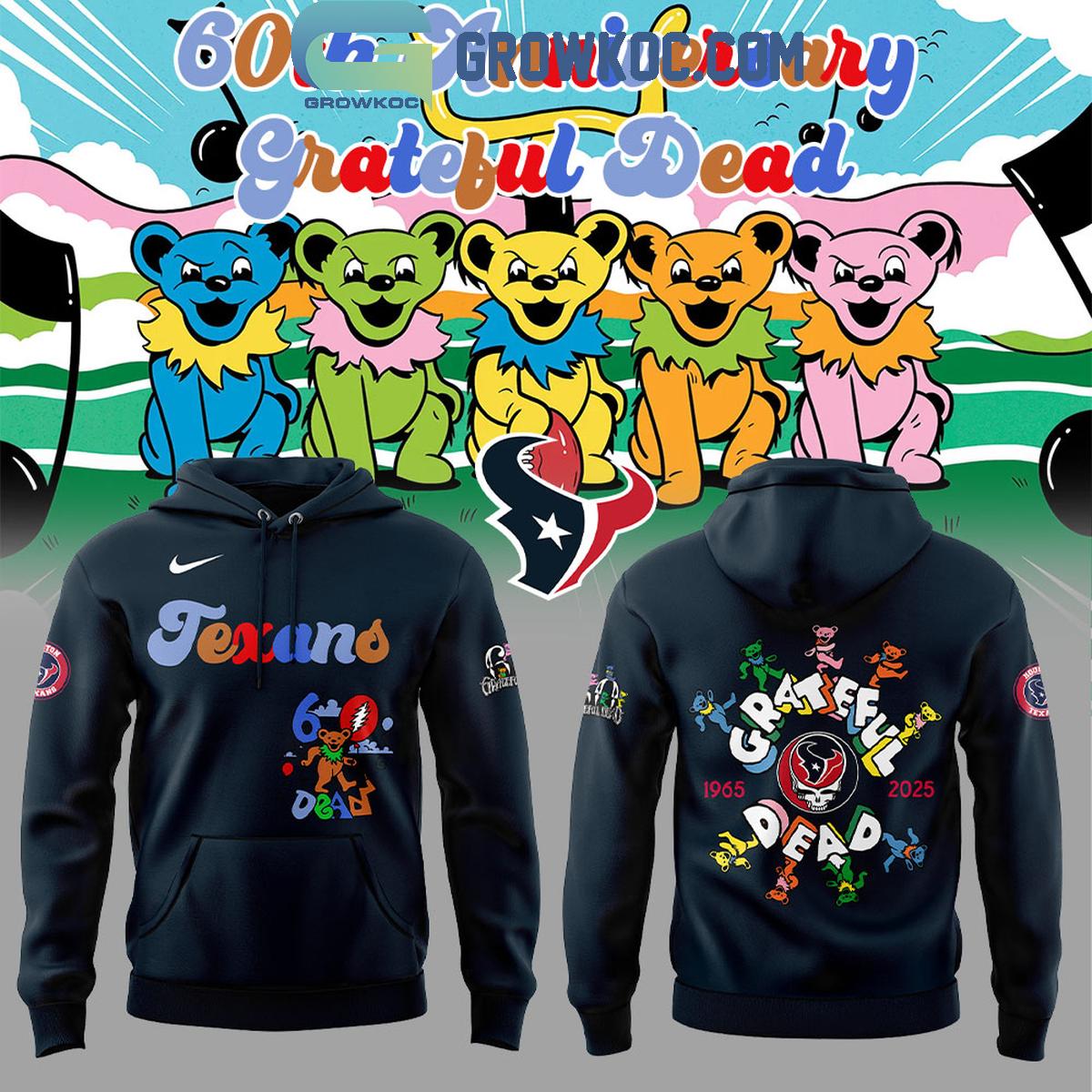 Houston Texans 60th Anniversary Birthday Grateful Dead Hoodie Shirt 1 viOqg