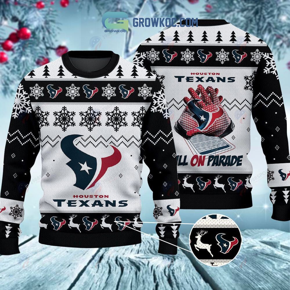 Houston Texans Bulls On Parade Christmas Ugly Sweater2B1 fg7Gs
