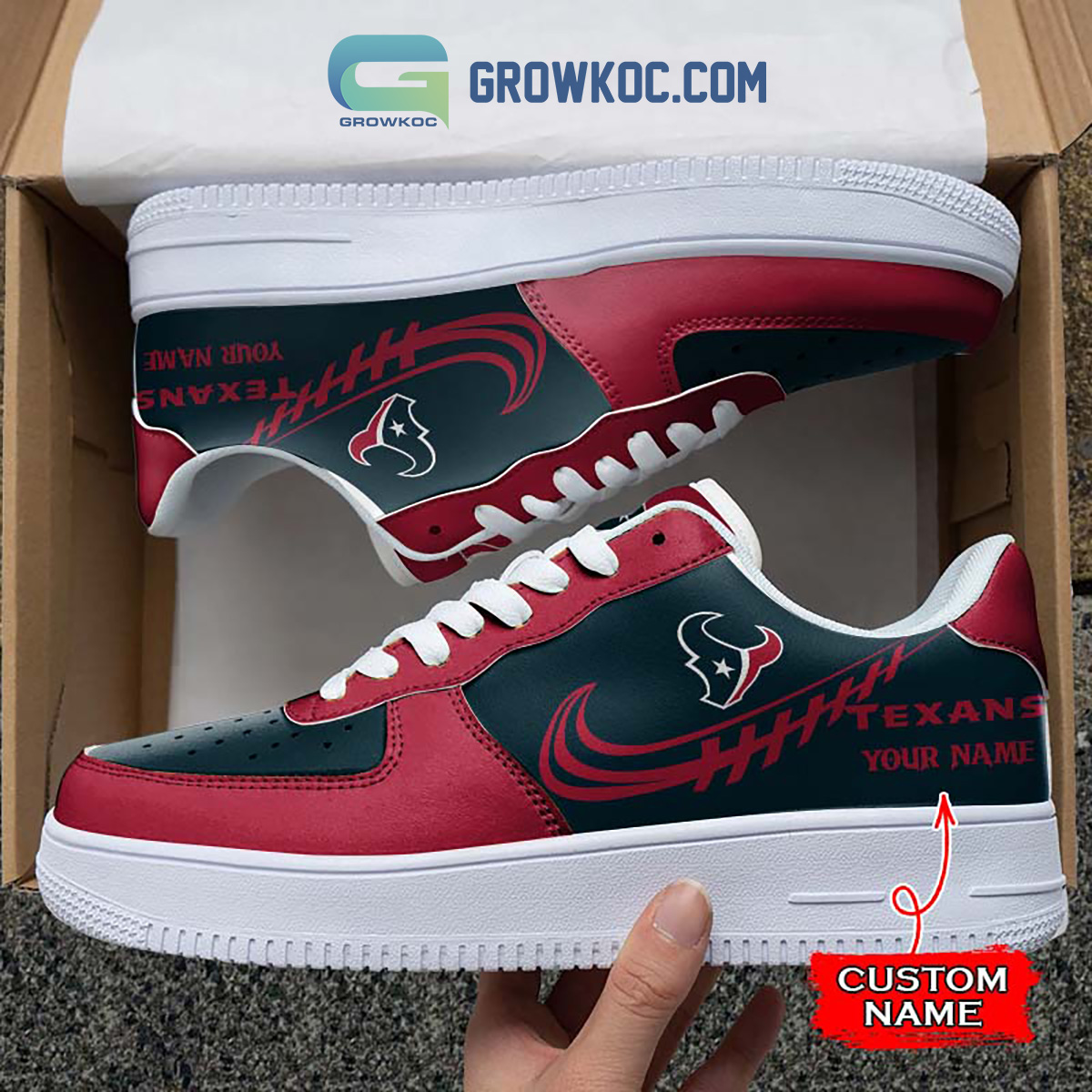 Houston Texans Personalized Air Force 1 Sneaker2B1 30eHJ