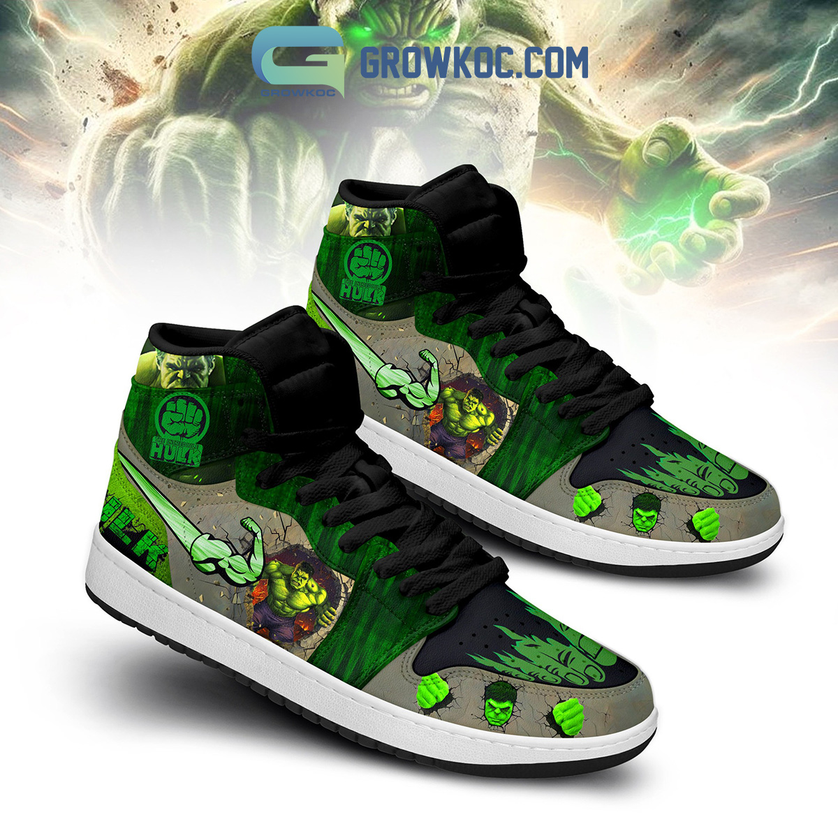 Hulk Marvel Air Jordan 1 Shoes2B1 BFAJk