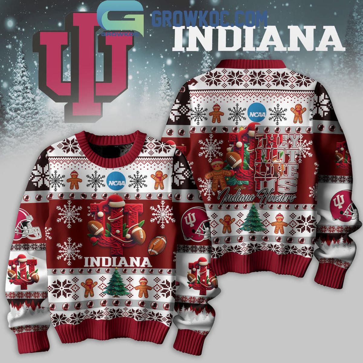 Indiana Hoosiers Football They Not Like Us Christmas Ugly Sweater 1 SzaGU