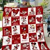 Indiana Hoosiers NCAA Mickey Disney Fleece Blanket Quilt2B1 WdoD9