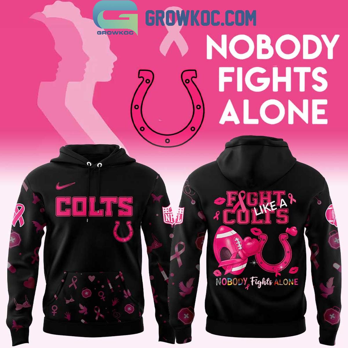 Indianapolis Colts Nobody Fights Alone Breast Cancer Hoodie Shirt 1 vitUq