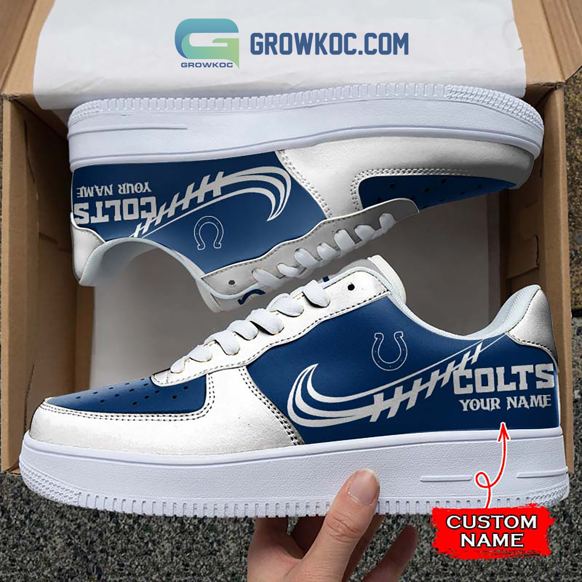 Indianapolis Colts Personalized Air Force 1 Sneaker2B1 j7ruZ