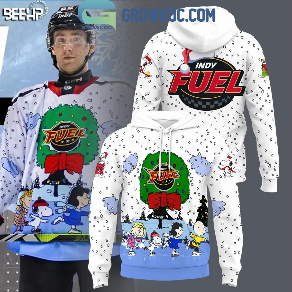 Indy Fuel Christmas Snoopy Peanuts Ice Skating Winter 2024 Hoodie T Shirt 1 s86d5