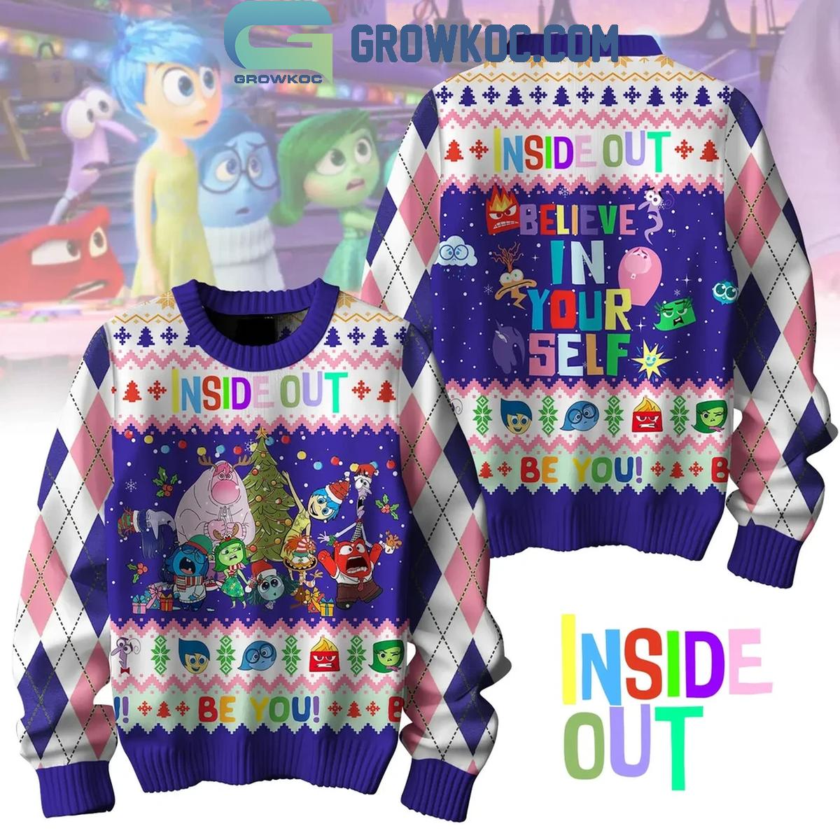 Inside Out Believe In Yourself Be You Christmas Ugly Sweater 1 M13Cw