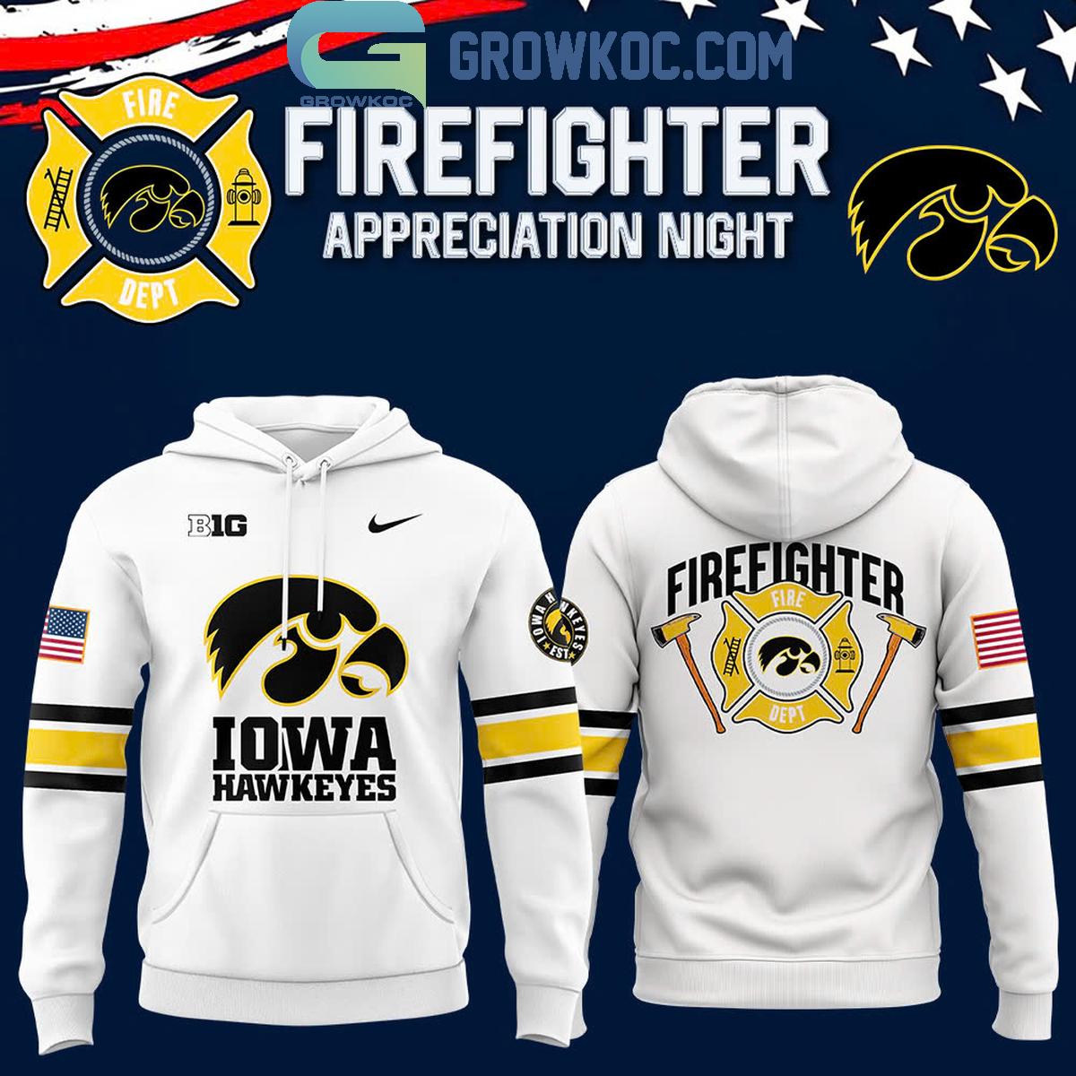 Iowa Hawkeyes x 2024 Firefighter Appreciation Night Hoodie T Shirt 1 r8grJ