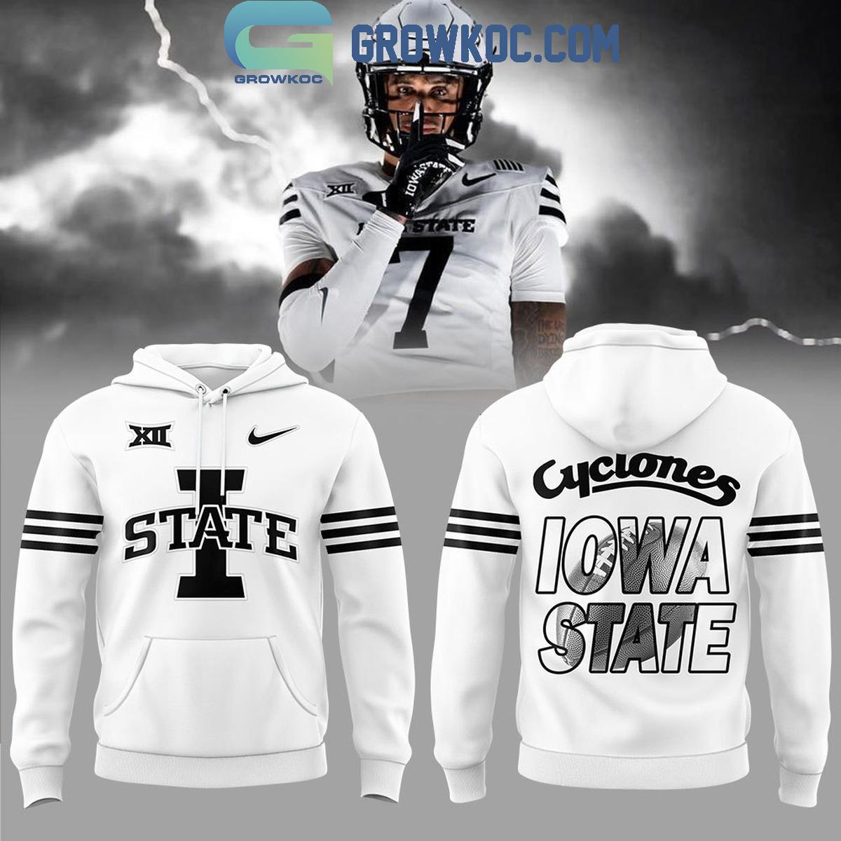 Iowa State Football New Season 2024 Black And White Hoodie T Shirt 1 eeWf4