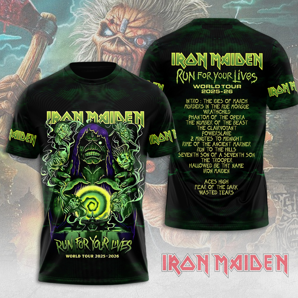 Iron Maiden World Tour 2025 26 Tshirt GNENEW621