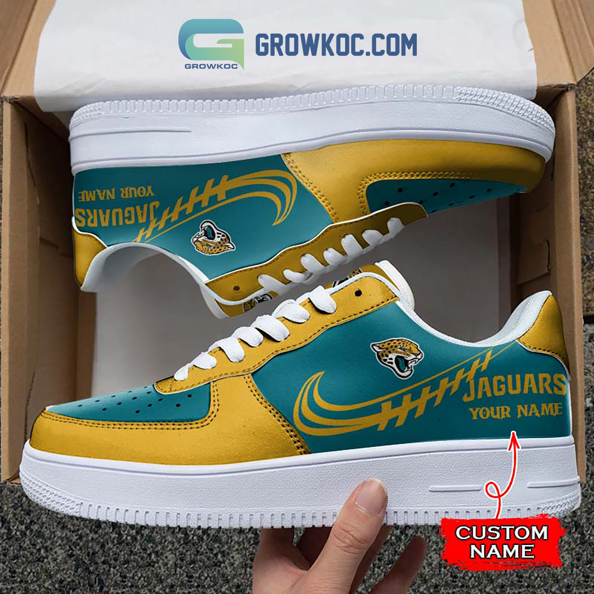 Jacksonville Jaguars Personalized Air Force 1 Sneaker2B1 h82sp