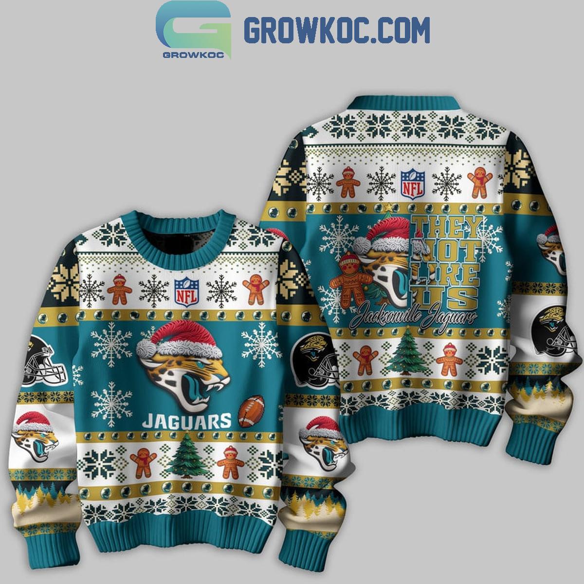 Jacksonville Jaguars They Not Like Us Christmas Happy Holidays Ugly Sweater 1 Fm1sA