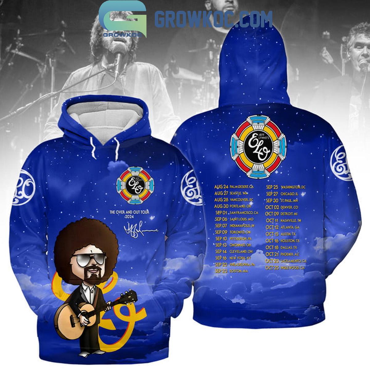 Jeff Lynnes Me Blue Sky The Over And Out Tour 2024 Hoodie T Shirt 1 6RRDH