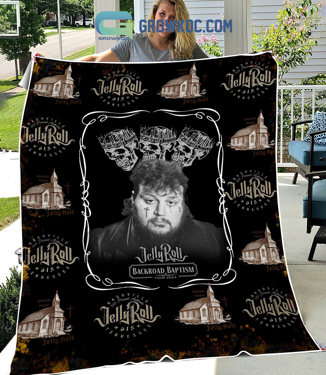 Jelly Roll Backroad Baptism Tour 2023 Nashville Tennessee Fleece Blanket Quilt2B1 9UDZv