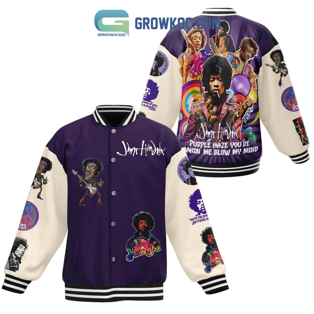 Jimi Hendrix Purple Haze Baseball Jacket2B1 a3jed