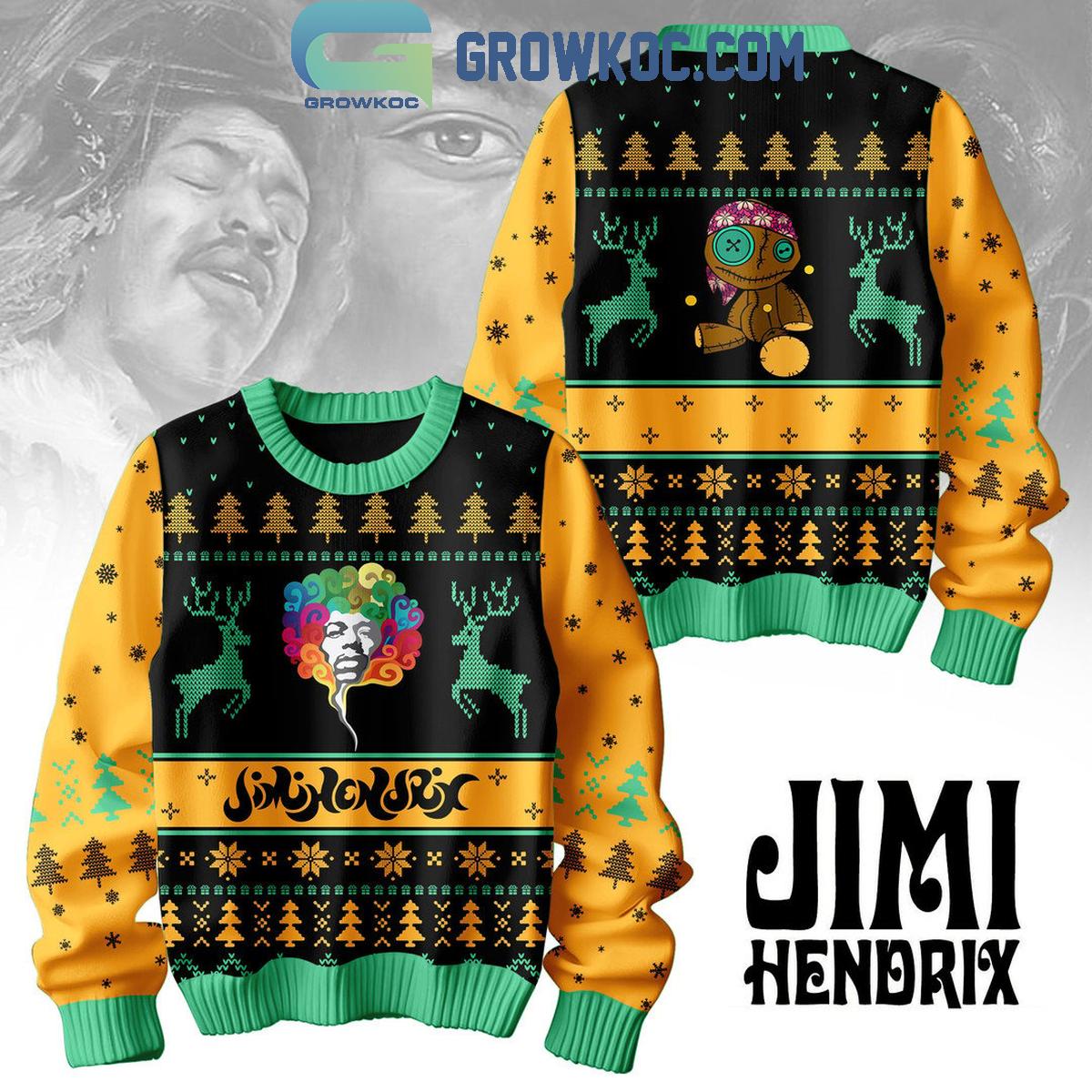Jimi Hendrix The Wind Cries Mary Merry Christmas 2024 Ugly Sweater 1 E7639