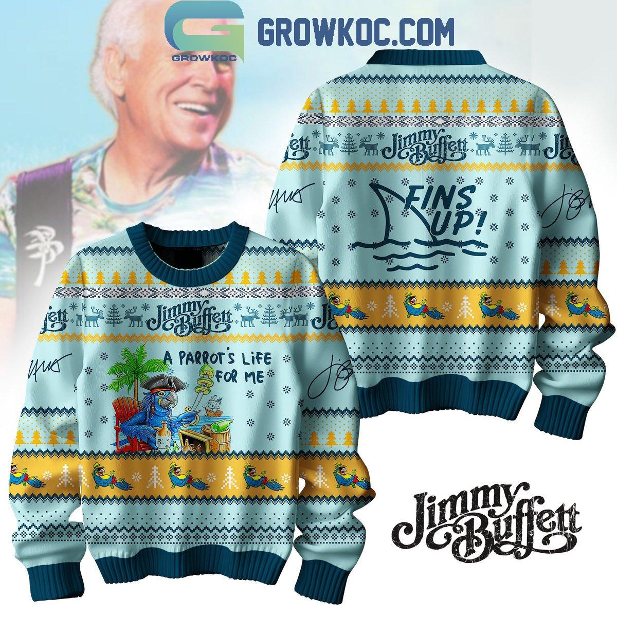 Jimmy Buffett A Parrots Life For Me Christmas Ugly Sweater 1 ZSjBt