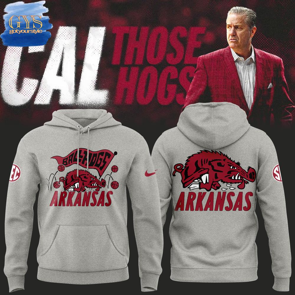 John Calipari Arkansas Basketball Limited Edition Gray Hoodie 1