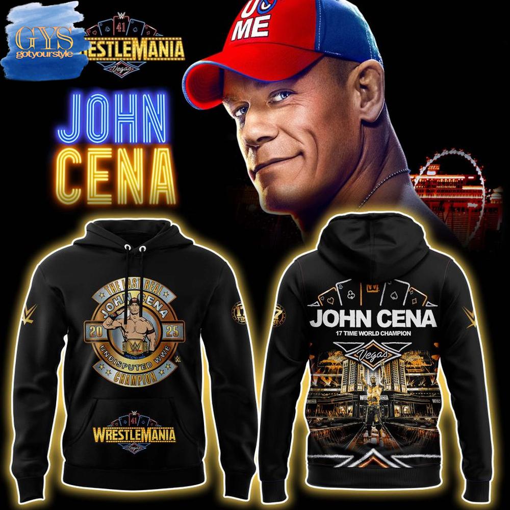 John Cena 17 time World Champion WWE Limited Edition Hoodie 1