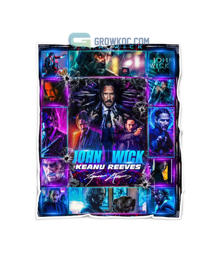 John Wick Keanu Reeves Fleece Blanket Quilt