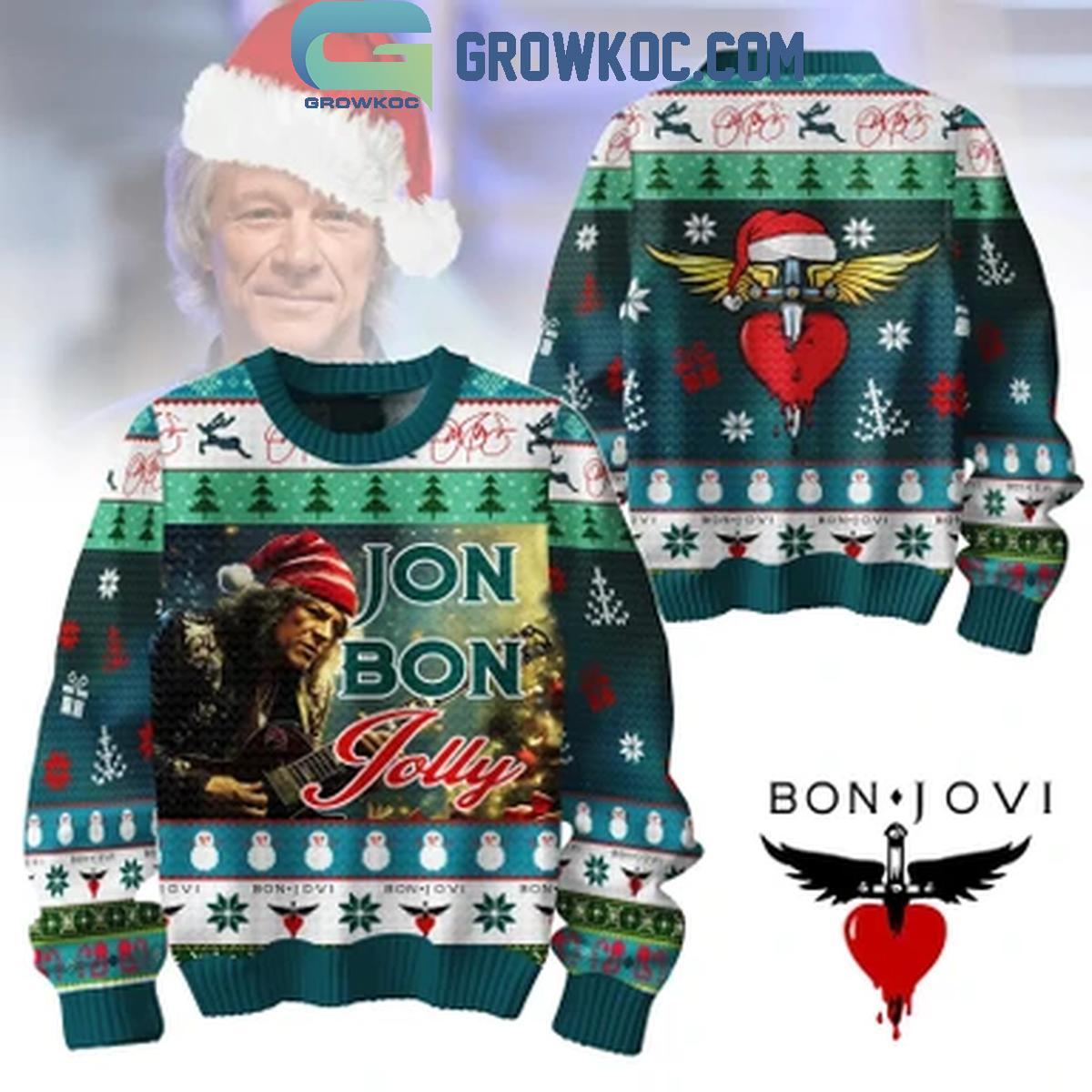Jon Bon Jovi Jolly Christmas 2024 Snowman Ugly Sweater 1 KXYyv
